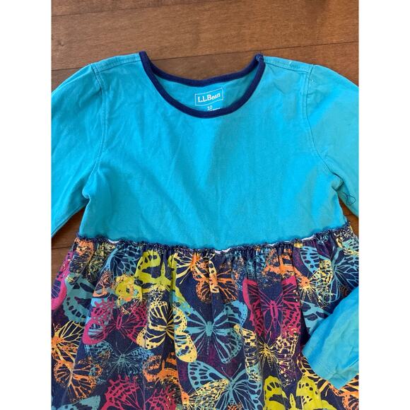 L.L. Bean cotton long sleeved dress bundle of 3 butterfly’s owls aged 8 & 10 - Picture 5 of 11
